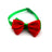 Christmas ribbon bow tie collar for dogs and cats in Style 9, front view