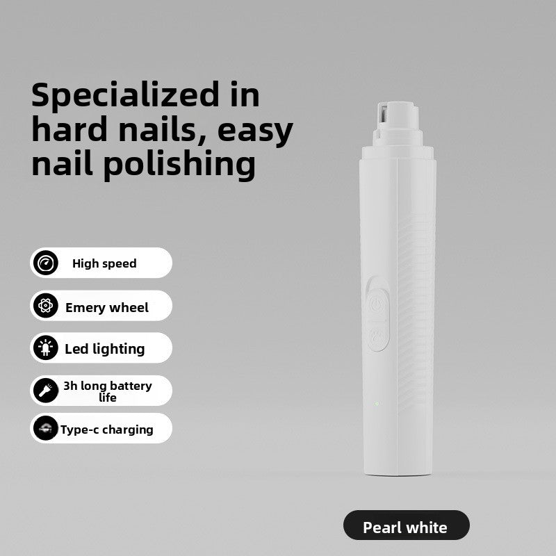 Rechargeable Claw Grinder with LED Light, Quiet Nail Care for Pets