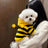 Yellow bee style fleece dog coat, in Yellow, sizes Small to Extra Large, image 2