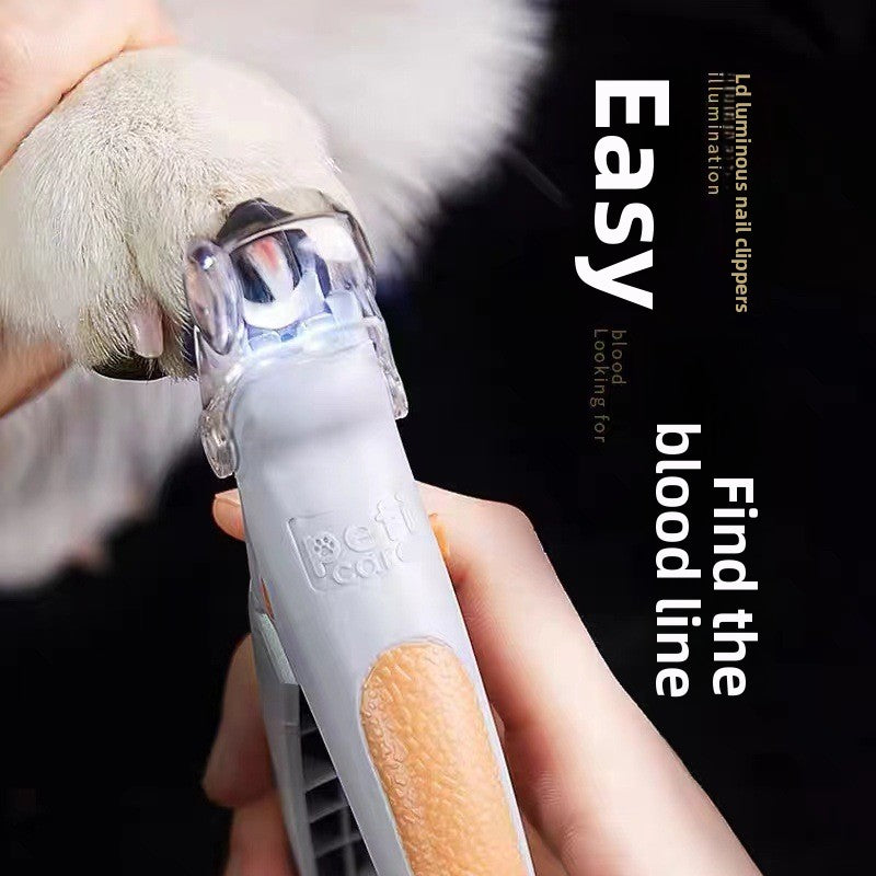 LED Pet Nail Clippers with Protective Guard for Cats and Dogs