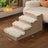 Foam pet stairs with washable cover, close-up detail view