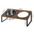 Solid wood tilted elevated cat bowl stand, detail photo 3