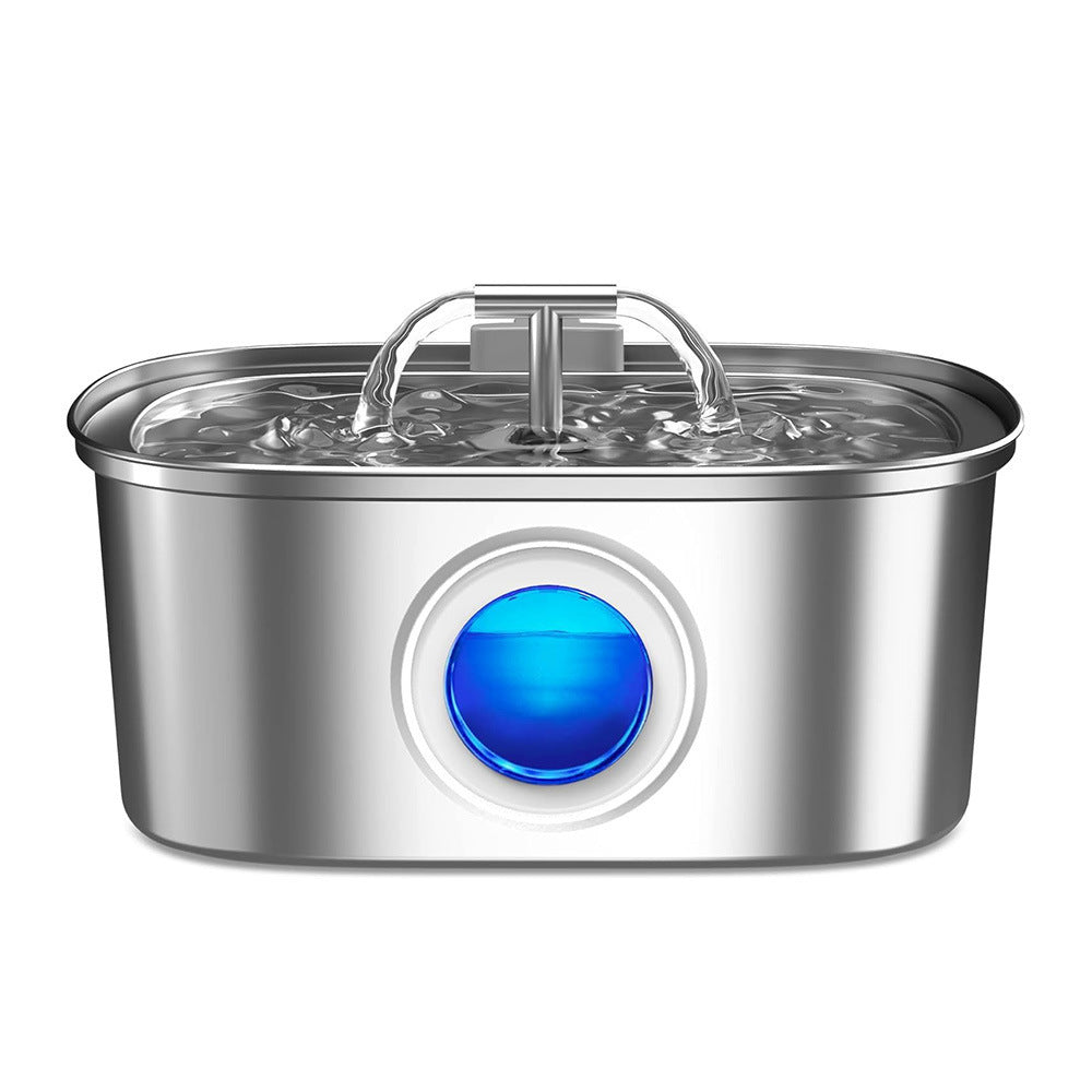 3.2L Stainless Steel Pet Water Fountain with Silent Pump and 3-Stage Filtration