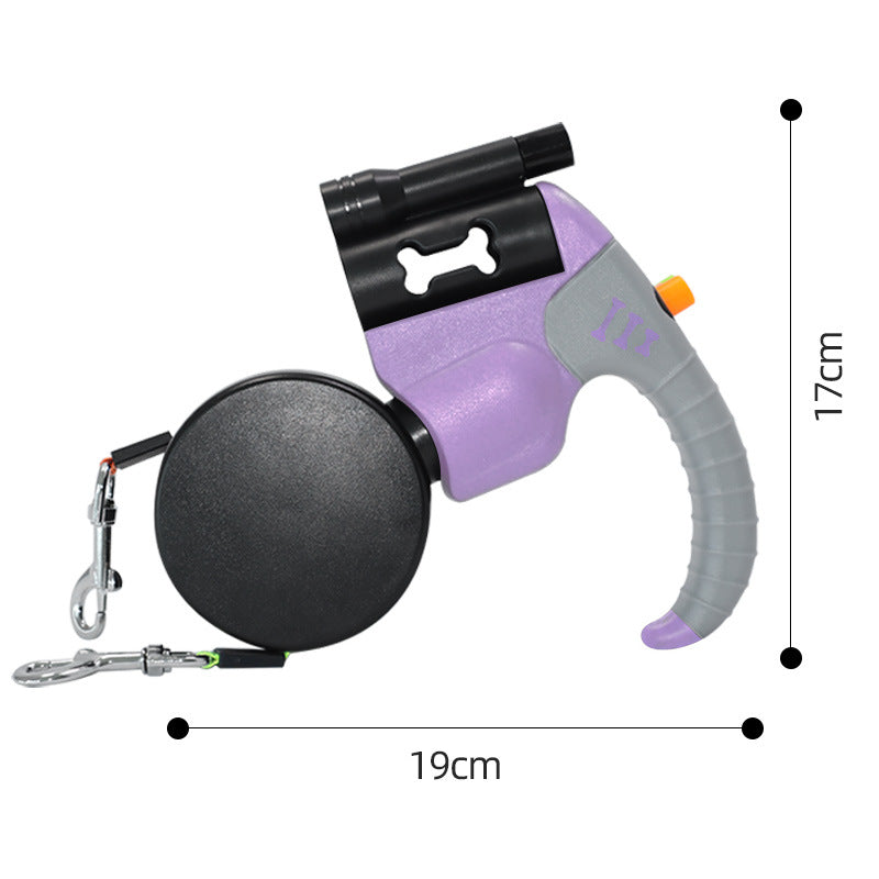 Dual retractable lead for two dogs in 7 colour options