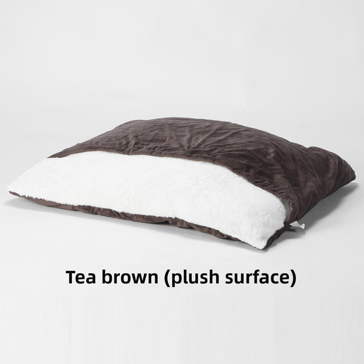Pet sleeping bag nest with washable cover in Charcoal Grey, extra detail view