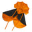 Halloween bat style pet cloak with 3D collar, in a home setting