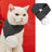 Christmas knitted pet scarf for dogs and cats in Grey, showing size and shape