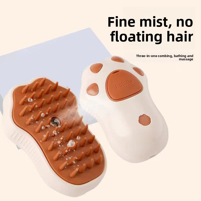 Rechargeable Steam Massage Comb for Pet Hair Removal, Dogs and Cats