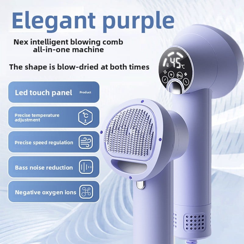 Pet hair dryer brush for dogs and cats in Purple, Dryer and Comb