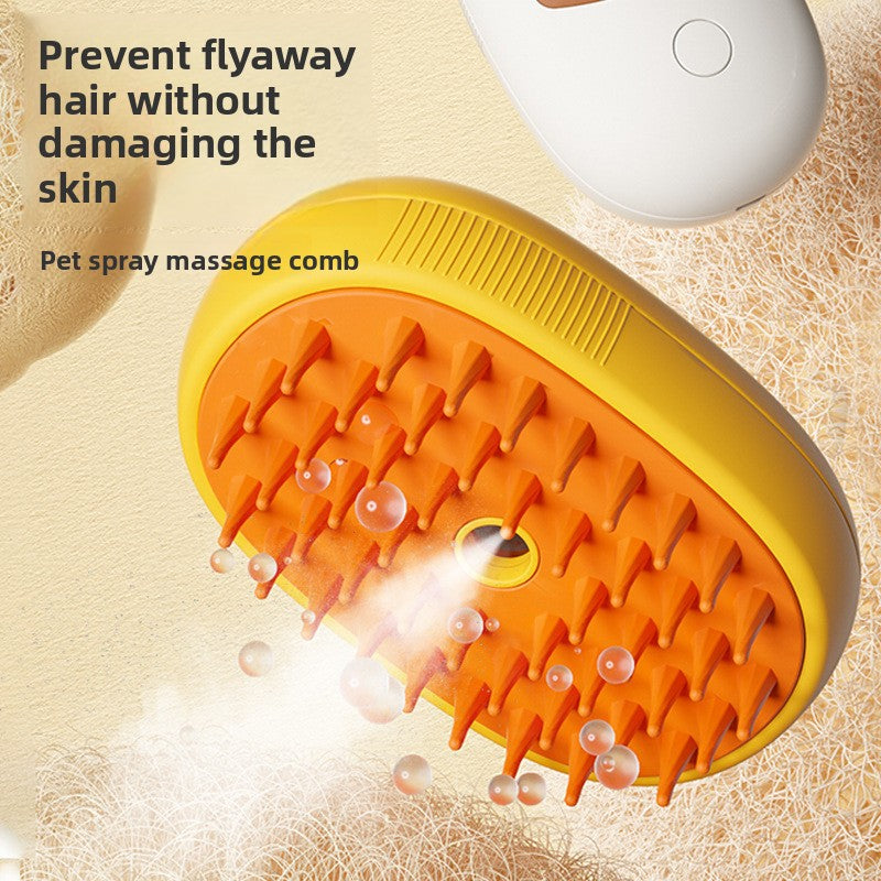 Electric Pet Spray Grooming Brush, Gentle Mist Massage Comb