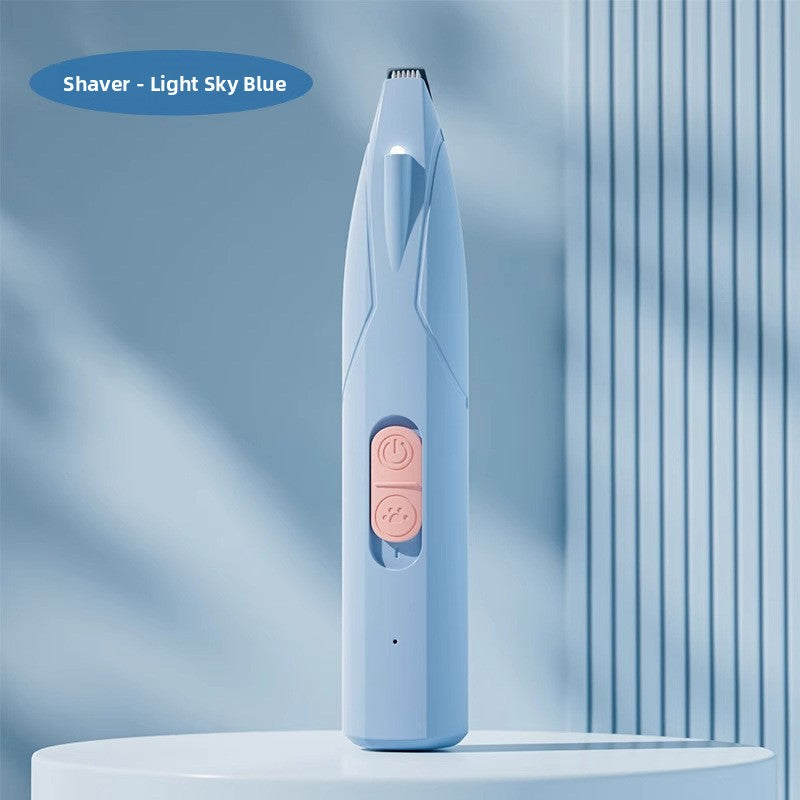 Rechargeable Pet Paw Fur Trimmer with LED Light for Dogs and Cats