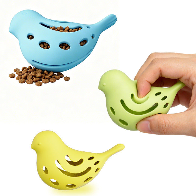 Silicone multi-hole treat dispensing toy for cats and dogs - view 3