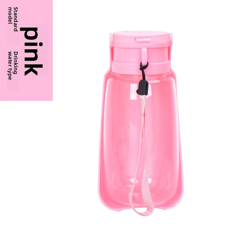 Portable Foldable Pet Water Bottle, 500ml Collapsible Leakproof Bottle for Walks and Trips
