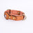 Suede finish dog collar with tracker tag holder in brown