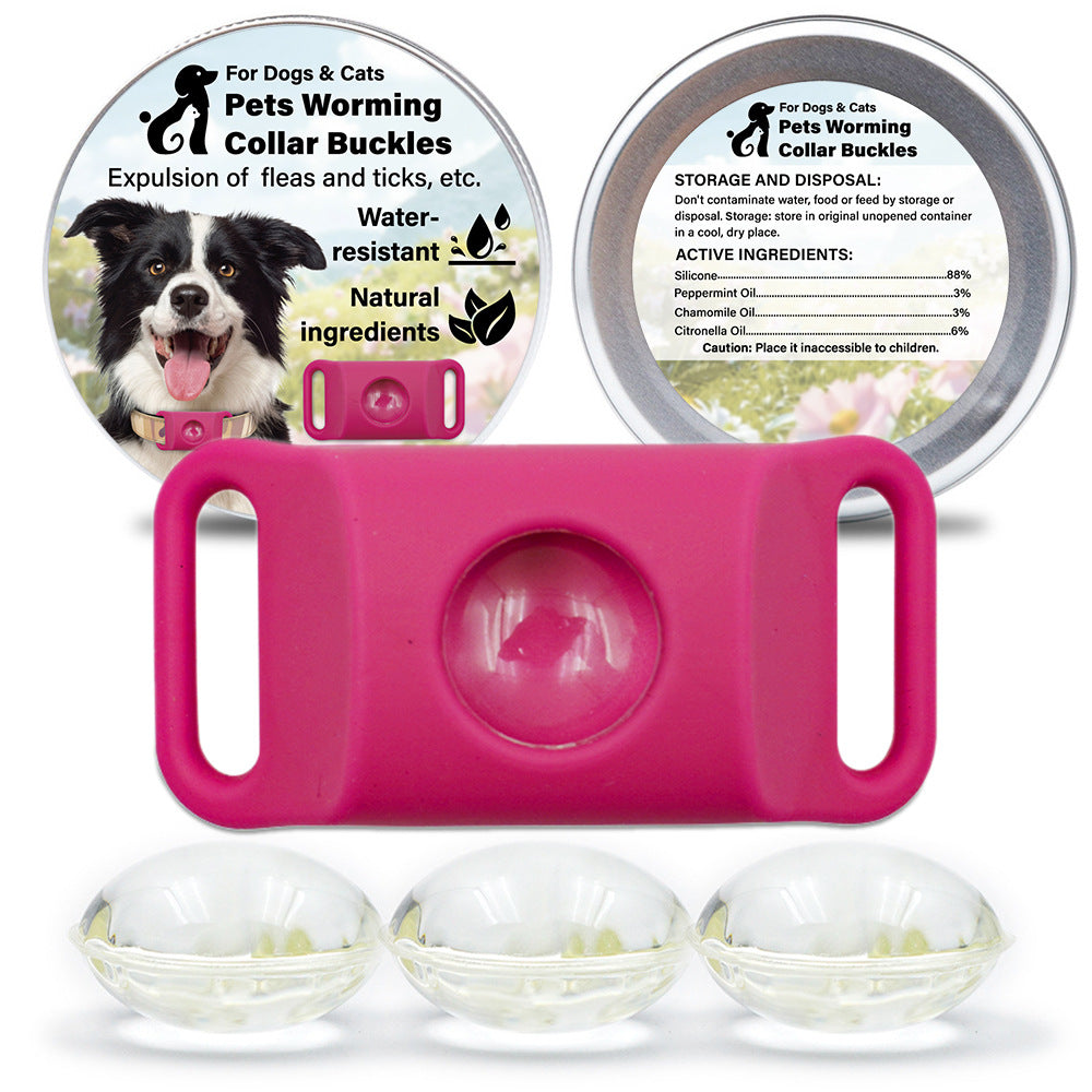 Pet Cat Dog Button Silicone Collar
