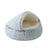 Gradient grey semi-enclosed shell cat bed in short velvet, photo 5