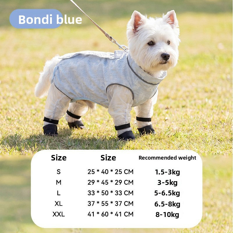 Four leg dog coverall with lead attachment, available in 2 colours, image 21
