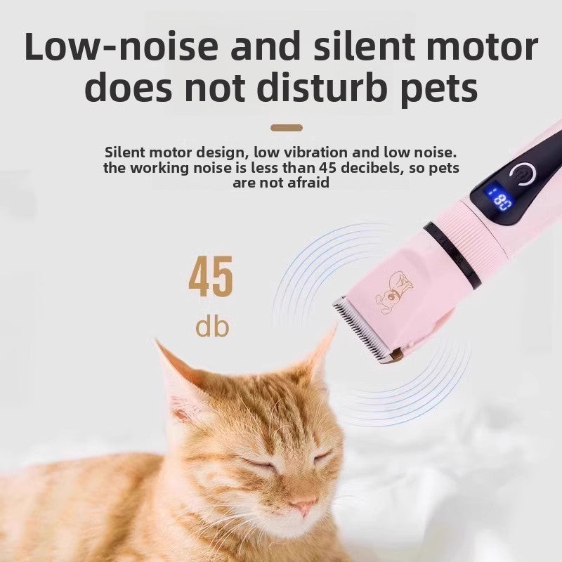 Low Noise Cordless Dog Clippers with Stainless Steel Blade