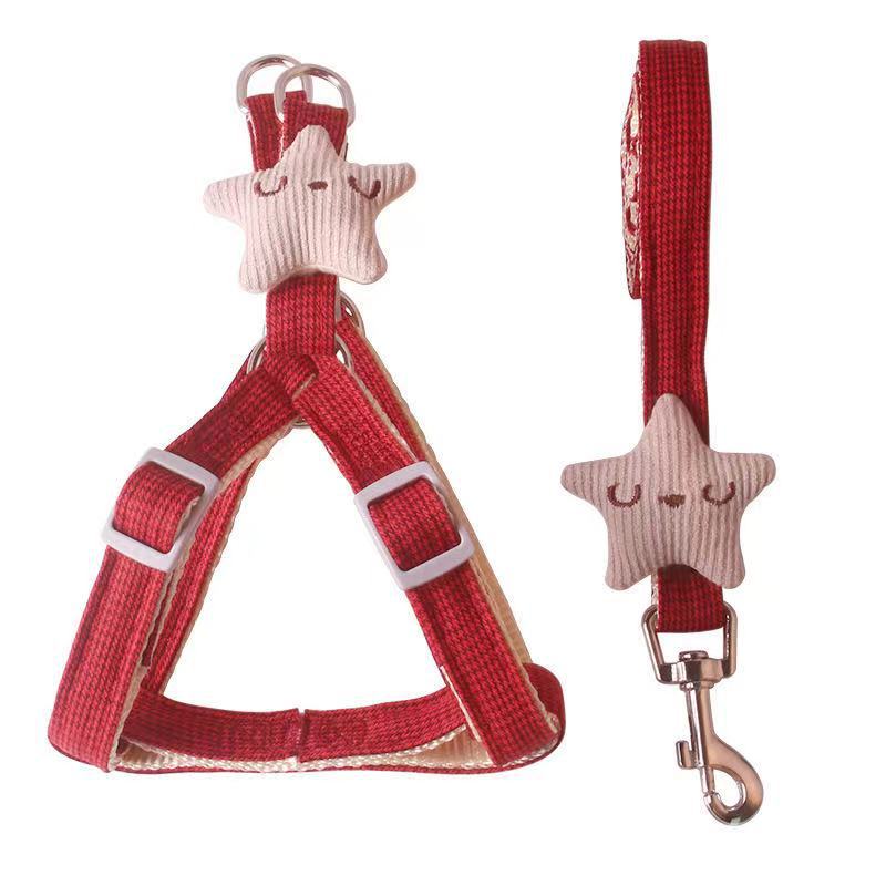 Cute small dog harness with wings and polka dot designs