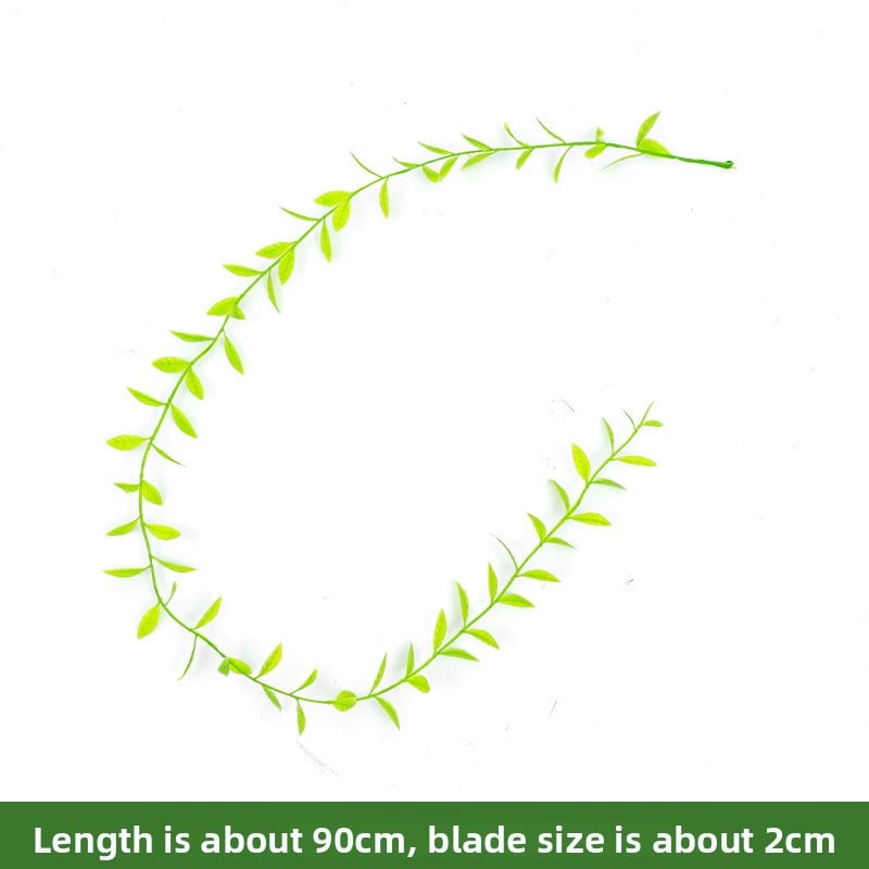 Artificial willow branch with realistic leaves in Green, Single Stem