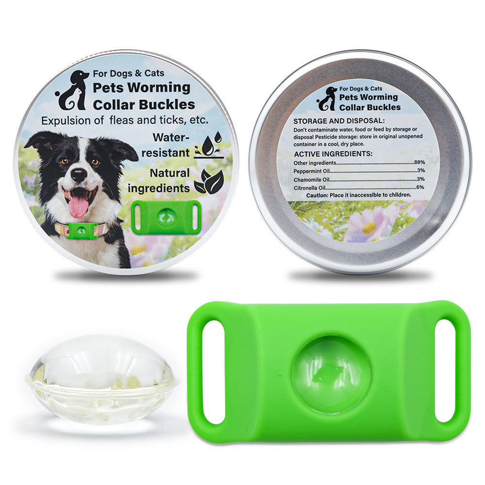 Pet Cat Dog Button Silicone Collar