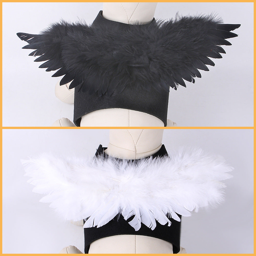 Angel wings costume for cats and small dogs, available in 4 styles, image 2