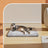 Electric pet heating pad with velvet cover, alternative angle view
