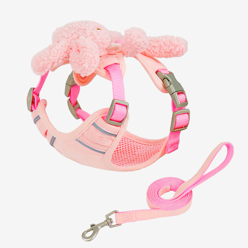 Reflective harness and lead set for dogs and cats, 2 sizes available