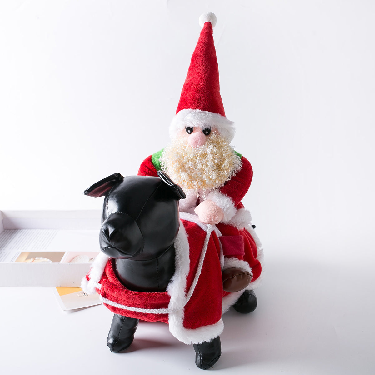 Dog Santa Christmas costume with white beard, in Santa with White Beard, image 3