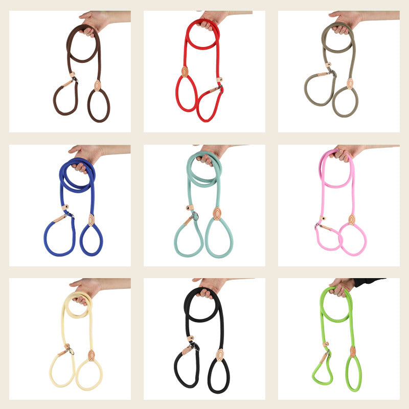 Heavy-duty braided slip dog lead, available from Pet Royale UK