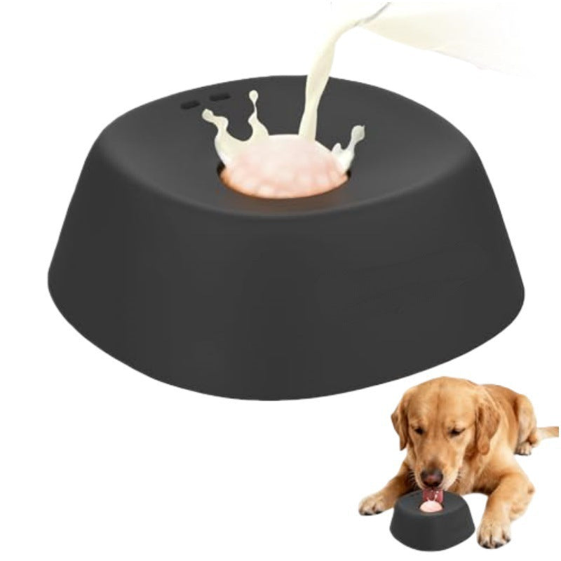Slow Feed Lick Bowl for Dogs with Non-Slip Spherical Design and Textured Interior