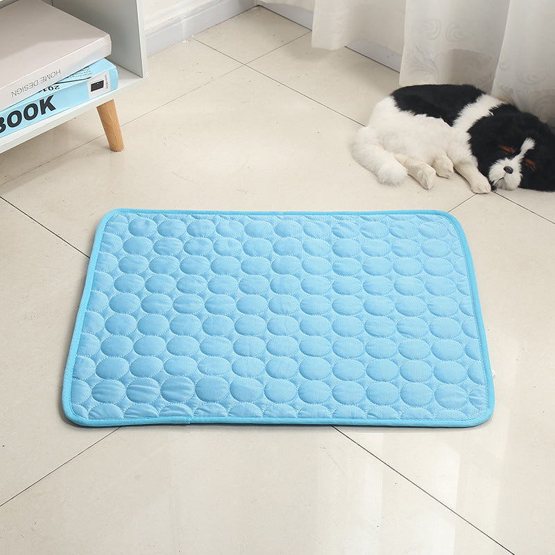 Light blue ice silk pet cooling mat for dogs and cats, photo 14