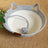 Small woven rattan cat nest in macaron blue with ball, view 14