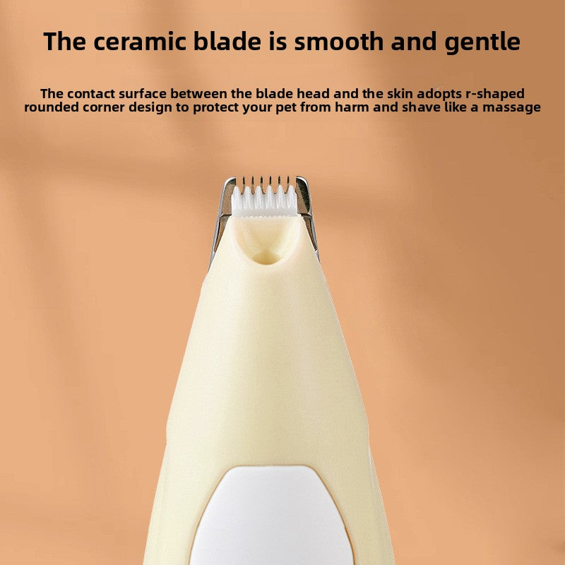Silent LED Pet Hair Trimmer with Safety Guard for Dogs and Cats
