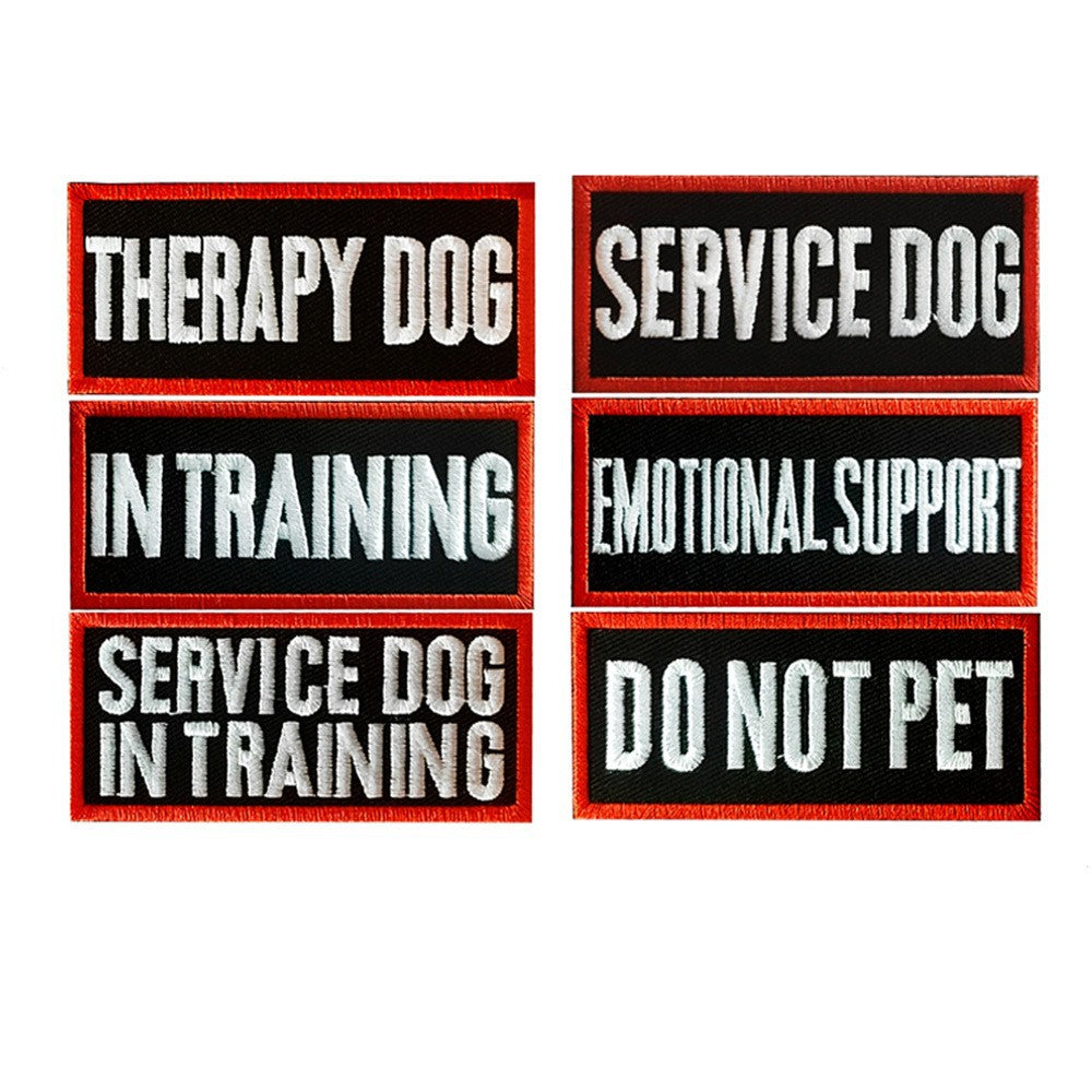 Embroidered hook and loop dog vest patch reading do not pet, product image 18