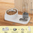 One-Piece Integrated Pet Feeder with Water Dispensing and Stainless Steel Bowl Option