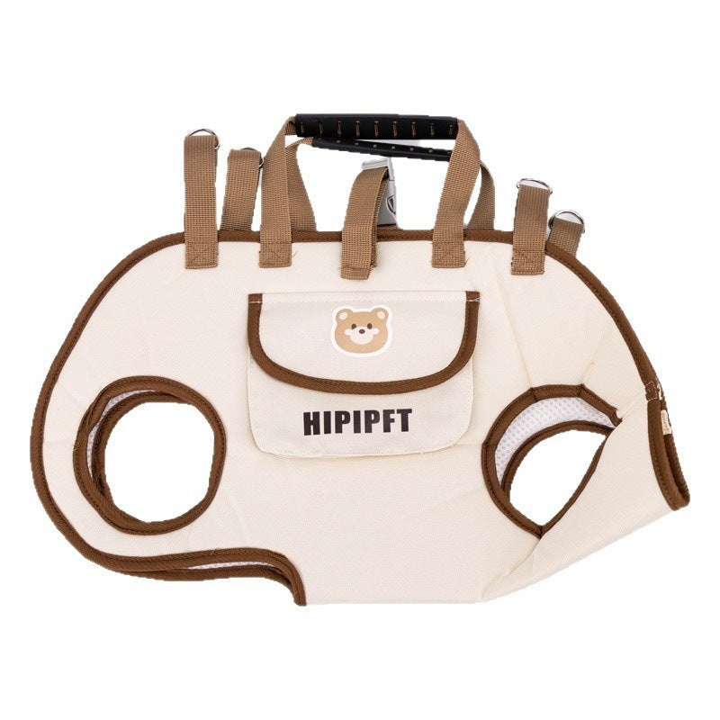 Breathable pet carrier backpack with a cat looking out