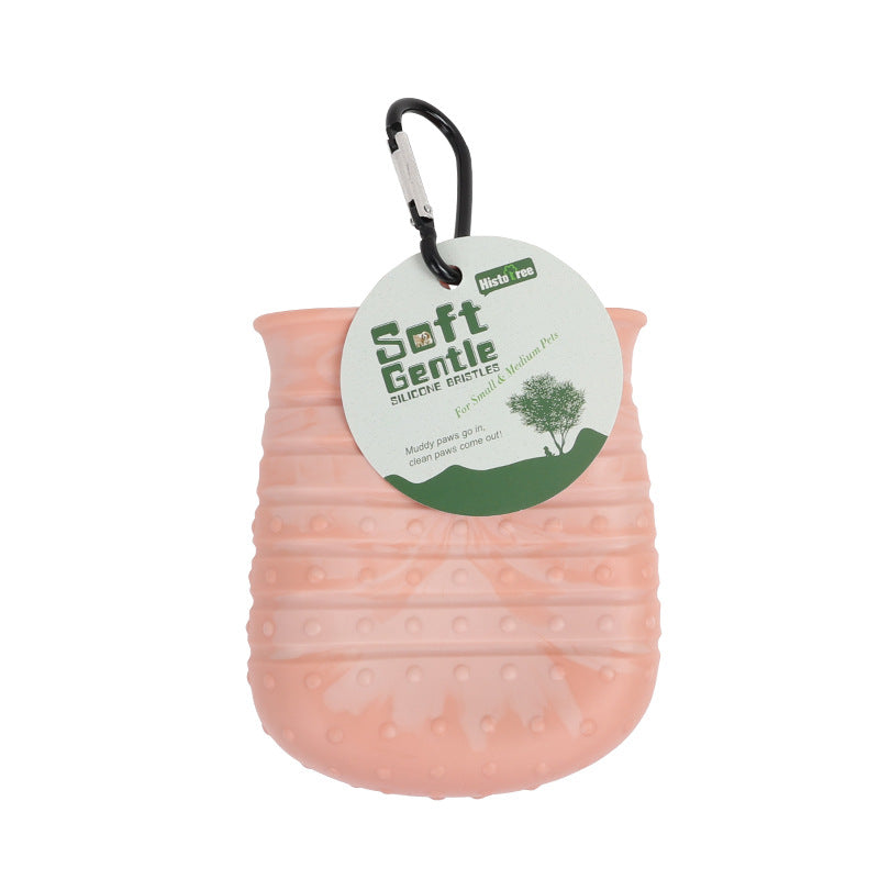 Handheld Silicone Dog Paw Cleaner with Soft Bristles