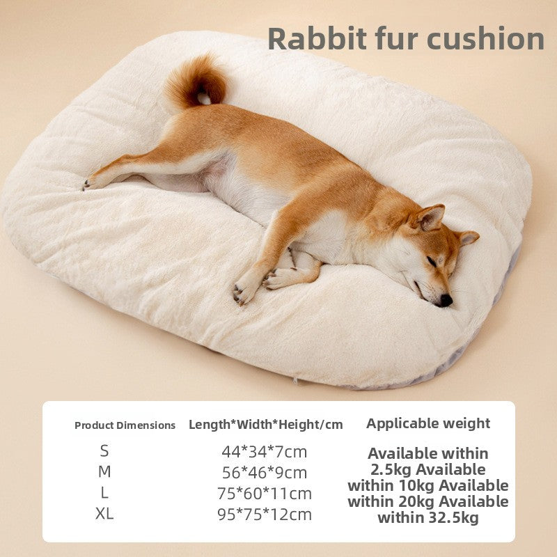 Soft fleece dog crate mat and sleeping pad in a crate, photo 12