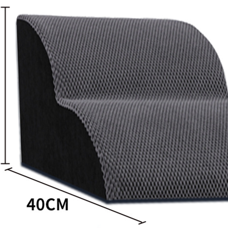 Pet ramp stairs with removable washable cover in Grey 2 Step Upgraded, size Ramp Stairs