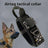 Wide tactical nylon dog collar for large dogs in Black, front view