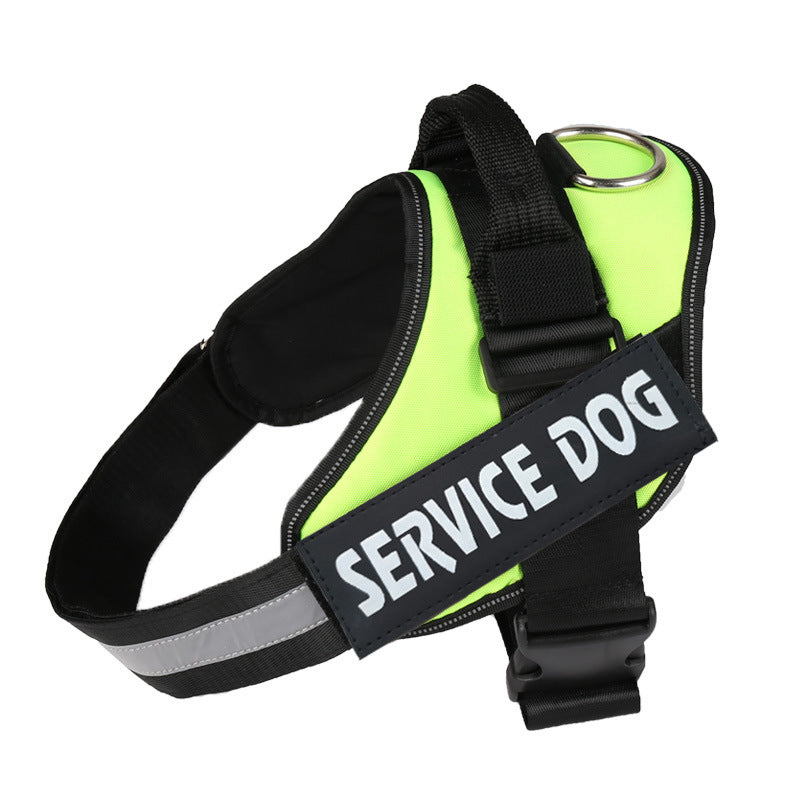 Reflective Oxford dog harness with padded chest straps and lead