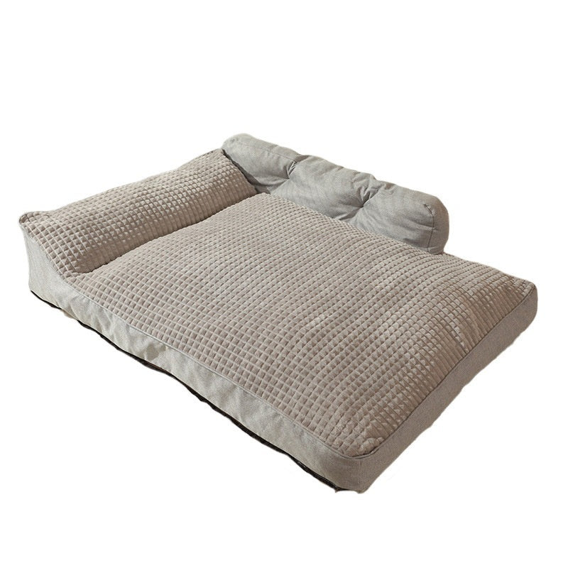 Removable washable dog bed with anti-slip base, product detail photo