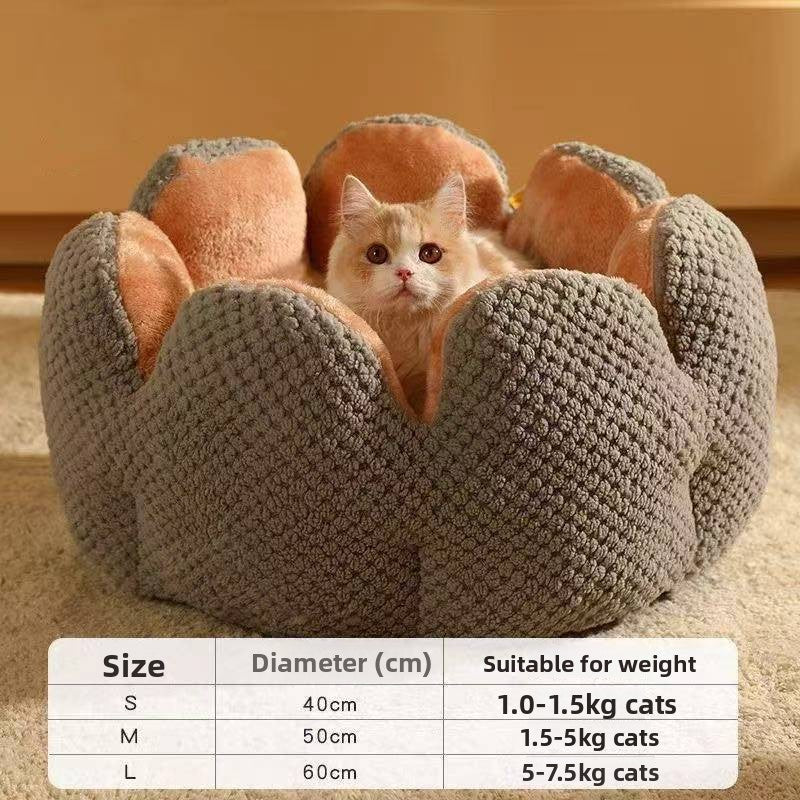 Green cactus shaped flannel cat bed, view 11