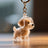 Transparent Animal Hair Memorial Keychain Pendant