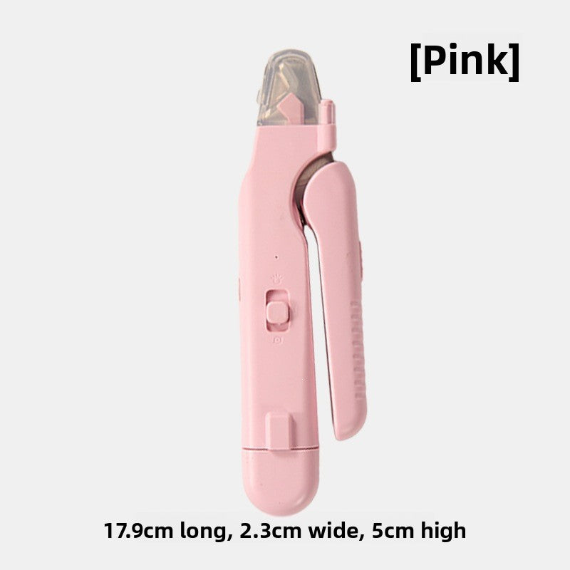 2-in-1 Rechargeable Dog Nail Clipper and Grinder with LED Light