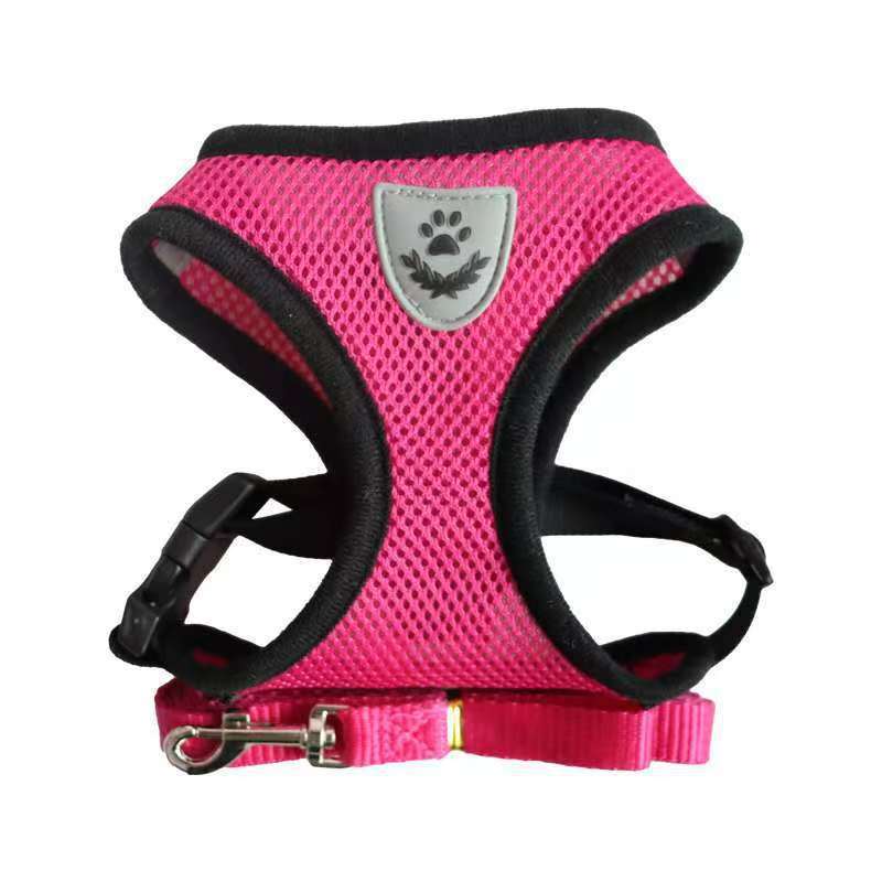 Adjustable reflective vest harness for dogs and cats in black, view 21