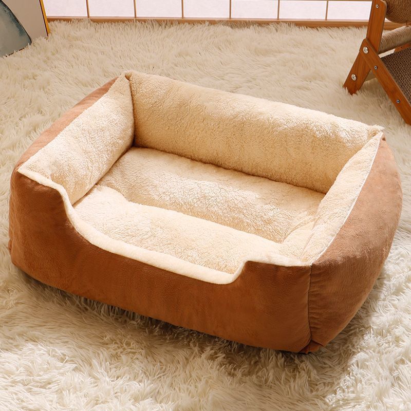 Soft flannel pet bed mat in Milk Coffee, size 62 x 47cm