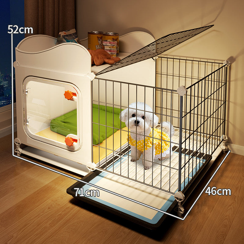 Modular small dog cage with toilet area, second detail photo