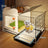 Modular small dog cage with toilet area, second detail photo